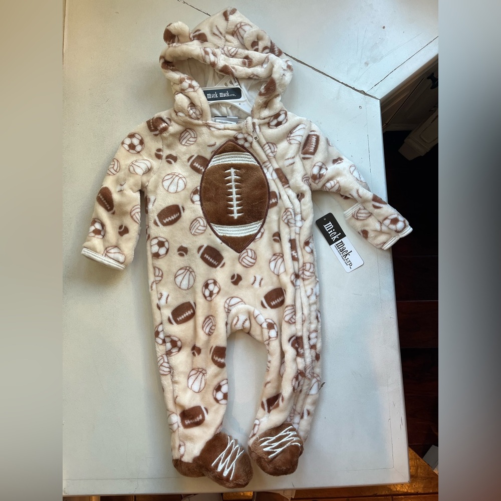 Football Themed Kids Footie One Piece
